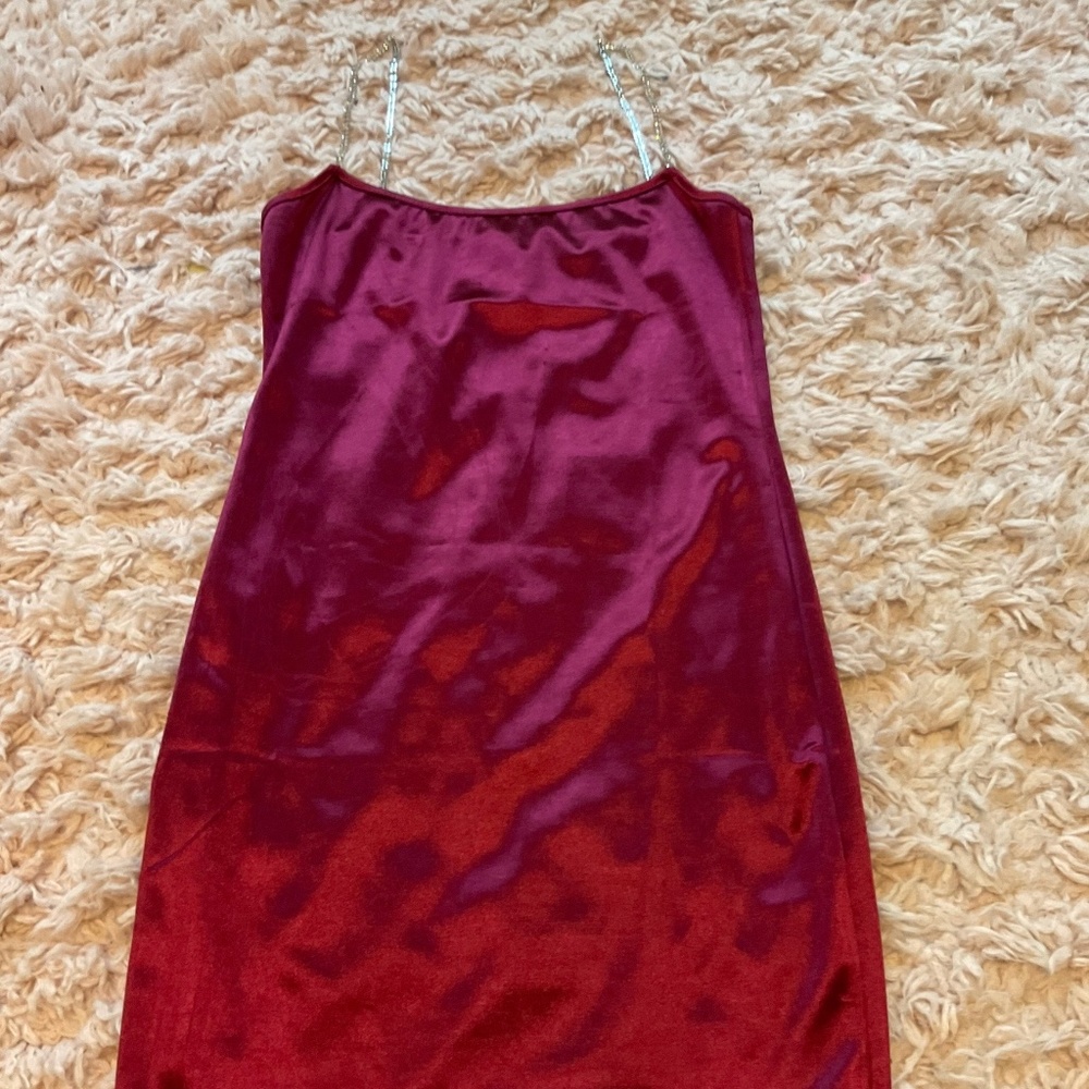 Maroon form fitting dress
